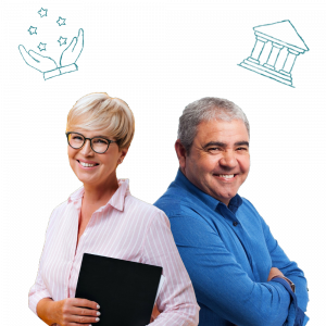 Two members of a school leadership team